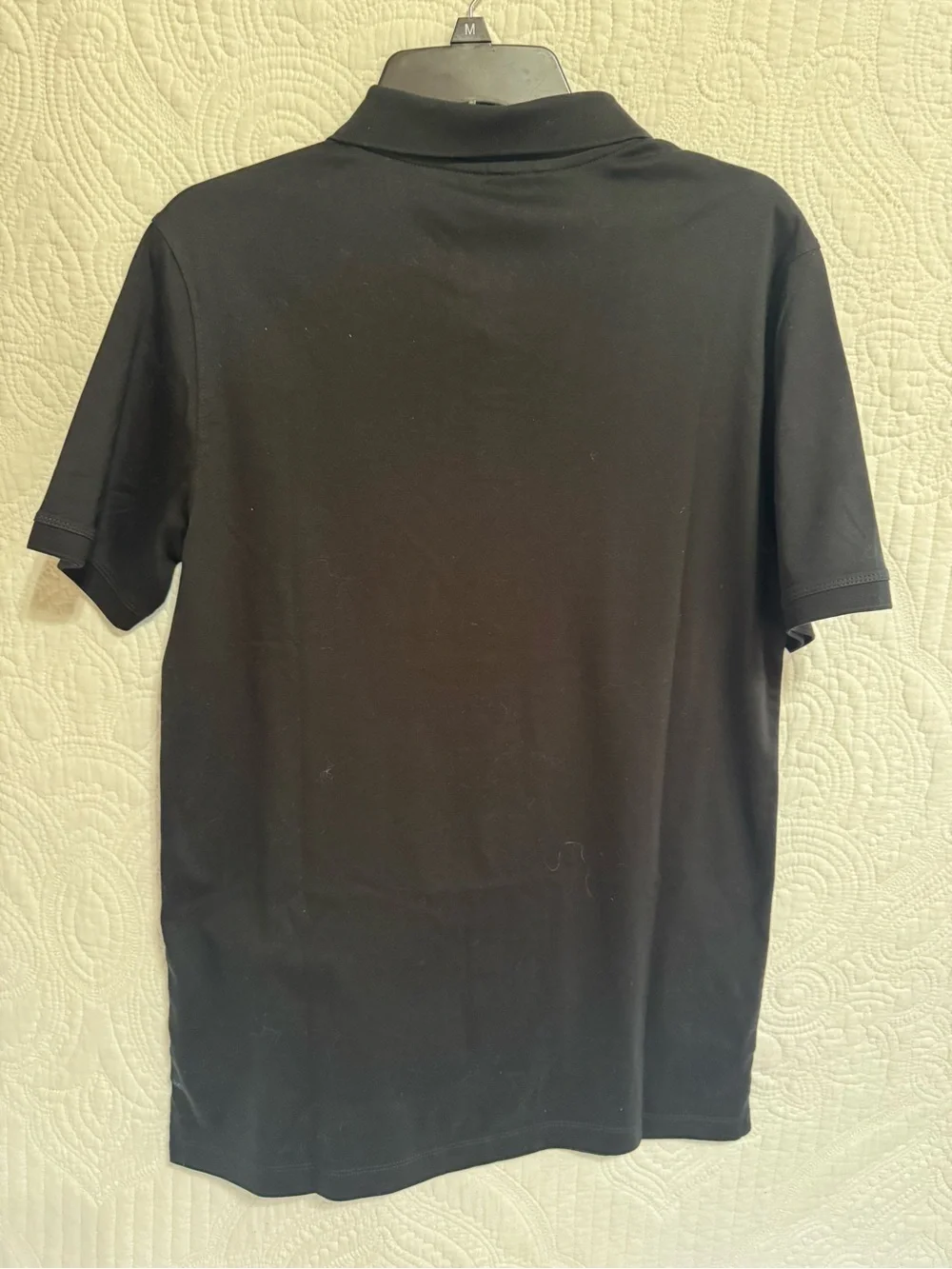 Banana Republic Luxe Touch Slim Polo  Men's M Tall Black NWT